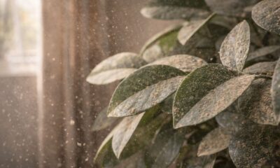 Por que folhas acumulam mais poeira em dias secos e ficam visivelmente sujas