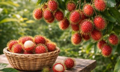 O rambutan que cresce bem em regiões quentes e chama atenção no cultivo doméstico