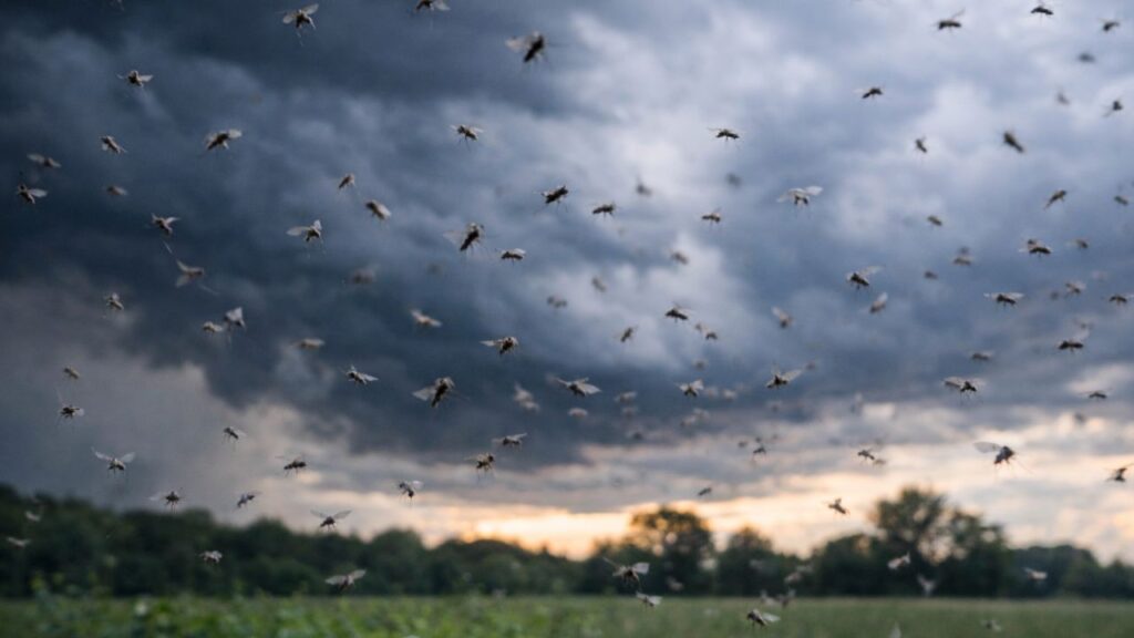 O comportamento curioso de insetos voadores pouco antes da chegada do frio