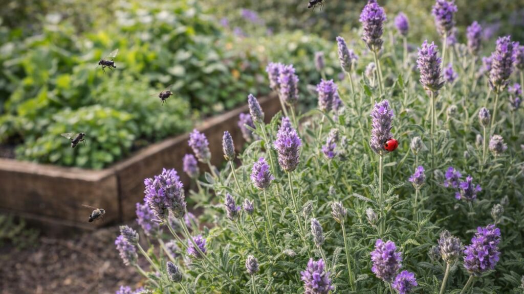 Essa flor miúda ajuda a afastar moscas e ainda atrai joaninhas na horta