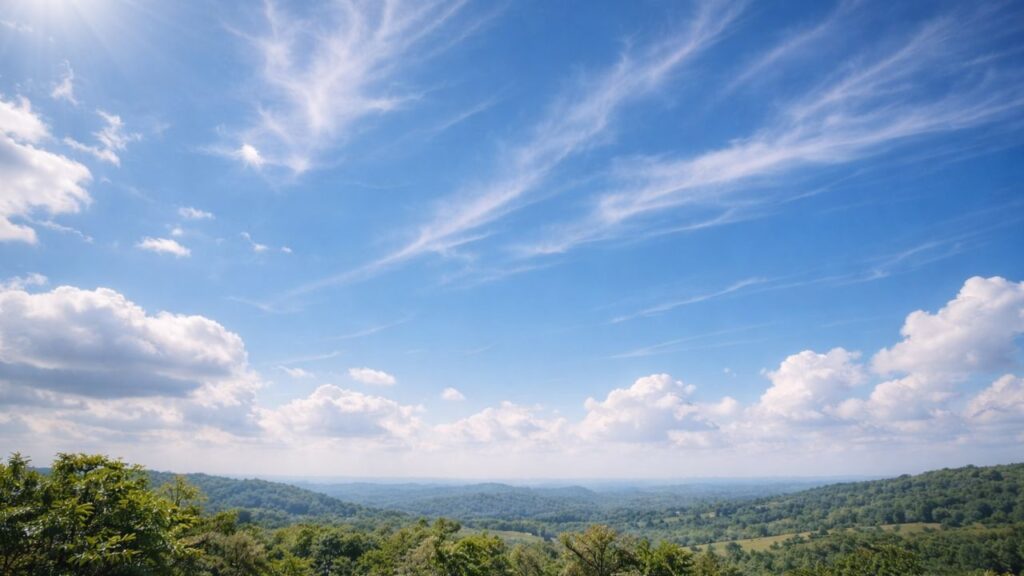 O fenômeno curioso que faz o céu parecer mais alto em dias claros