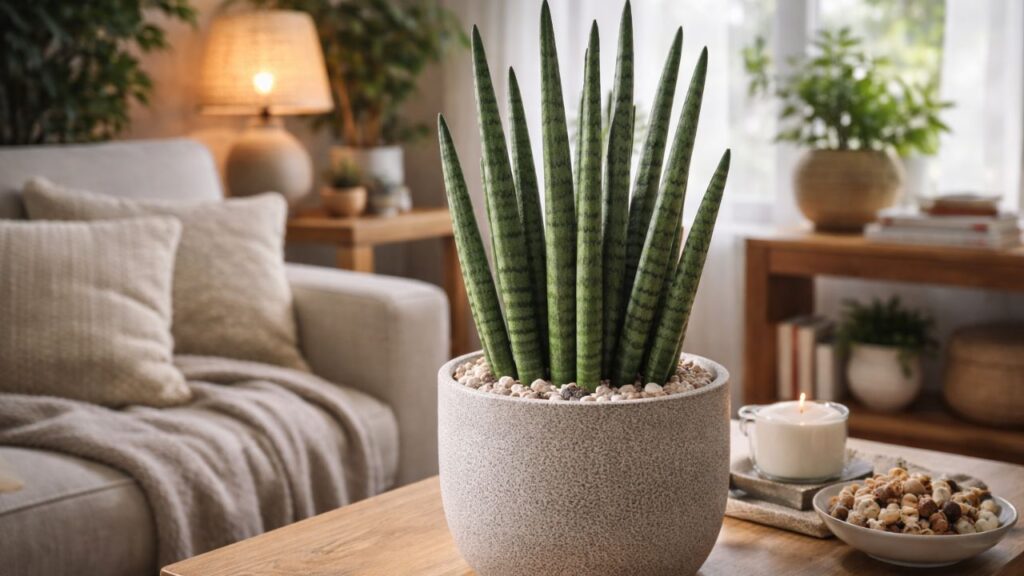 Essa sansevieria discreta virou símbolo de proteção dentro de casa