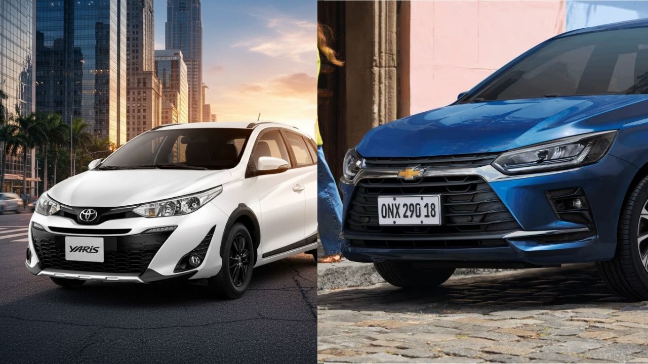 Comparativo entre Toyota Yaris Hatch e Chevrolet Onix mostra diferenças claras em desempenho