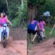 tentativa de ensinar avó a andar de moto vira cena caótica e divertida