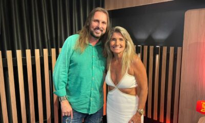 Sandro Barros e Márcia Pinho (Foto: Victor Yemba/ Super Rádio Tupi)