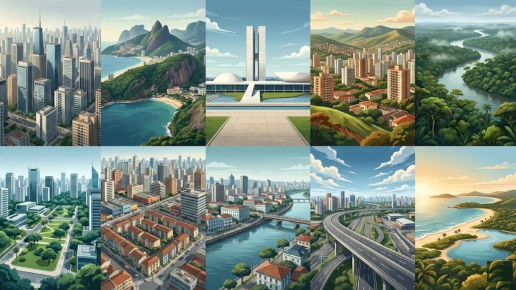 As 10 cidades brasileiras que mais brilham: Um ranking de luxo e prosperidade do país