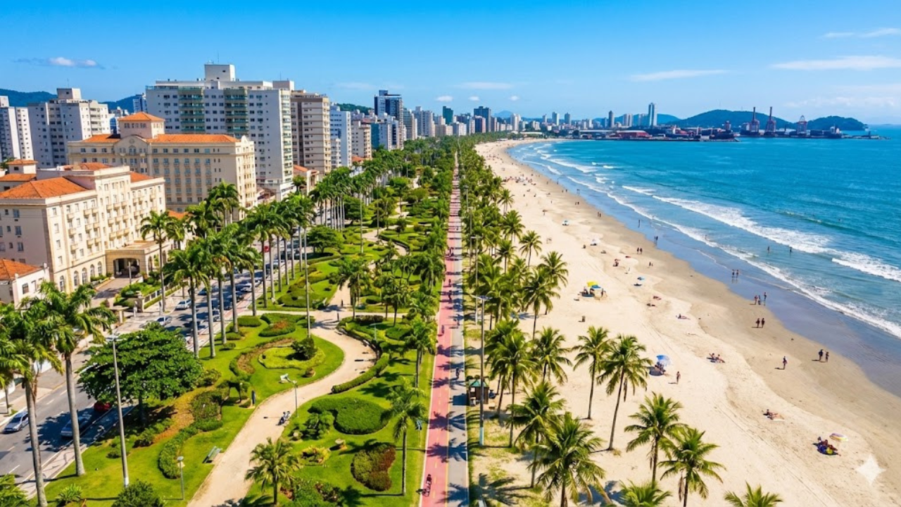 Esta cidade brasileira abriga o maior porto da América Latina e o maior jardim de praia do mundo