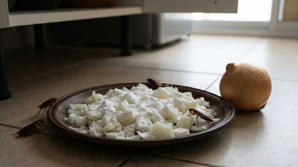 O truque único com cebola com bicarbonato capaz de eliminar baratas sem veneno forte