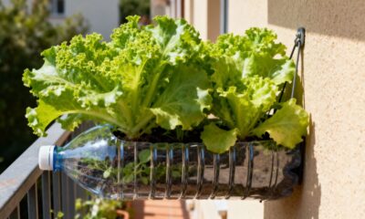 Plante alface em garrafas PET e colha folhas frescas mesmo sem quintal