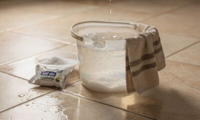 Colocar sal na água de passar pano no chão é o melhor truque que minha vó me ensinou para limpar a casa