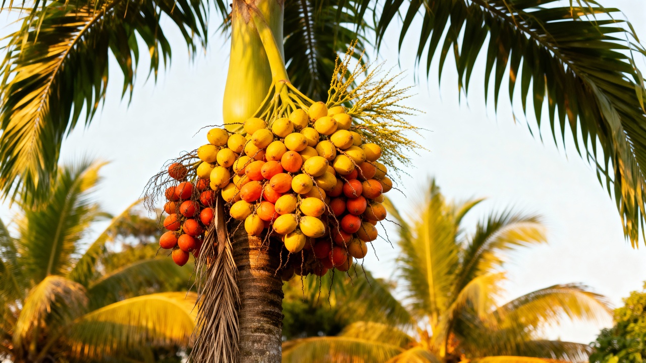 Uma palmeira robusta que produz pupunha e traz sombra para casa