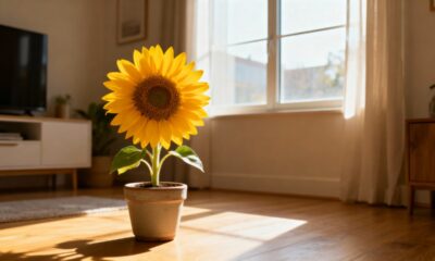 Girassol em vaso cresce bem e deixa a casa mais alegre, surpreende pela beleza e facilidade
