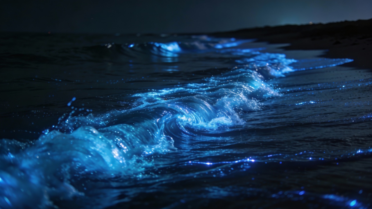 O fenômeno natural que faz a água brilhar à noite e parecer viva