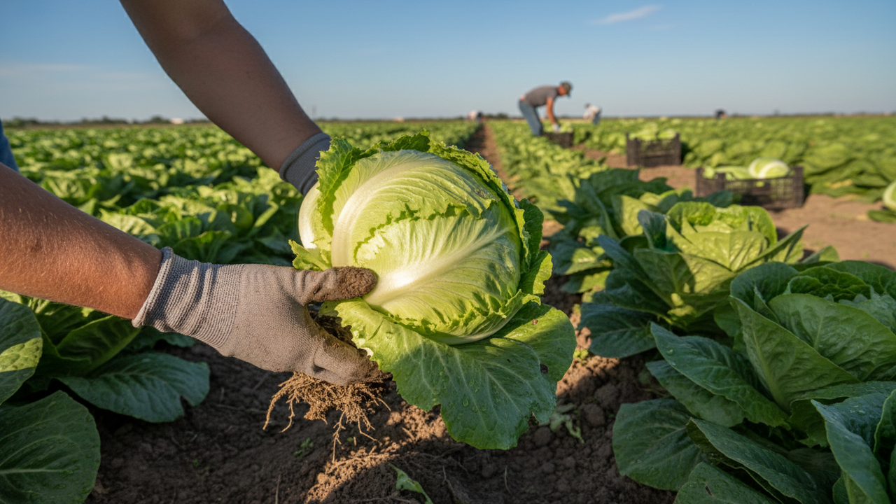 A alface americana responde bem quando a colheita é feita assim