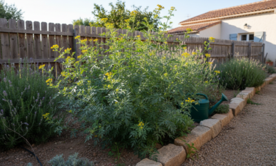 A arruda que ajuda a manter insetos persistentes longe e protege o quintal