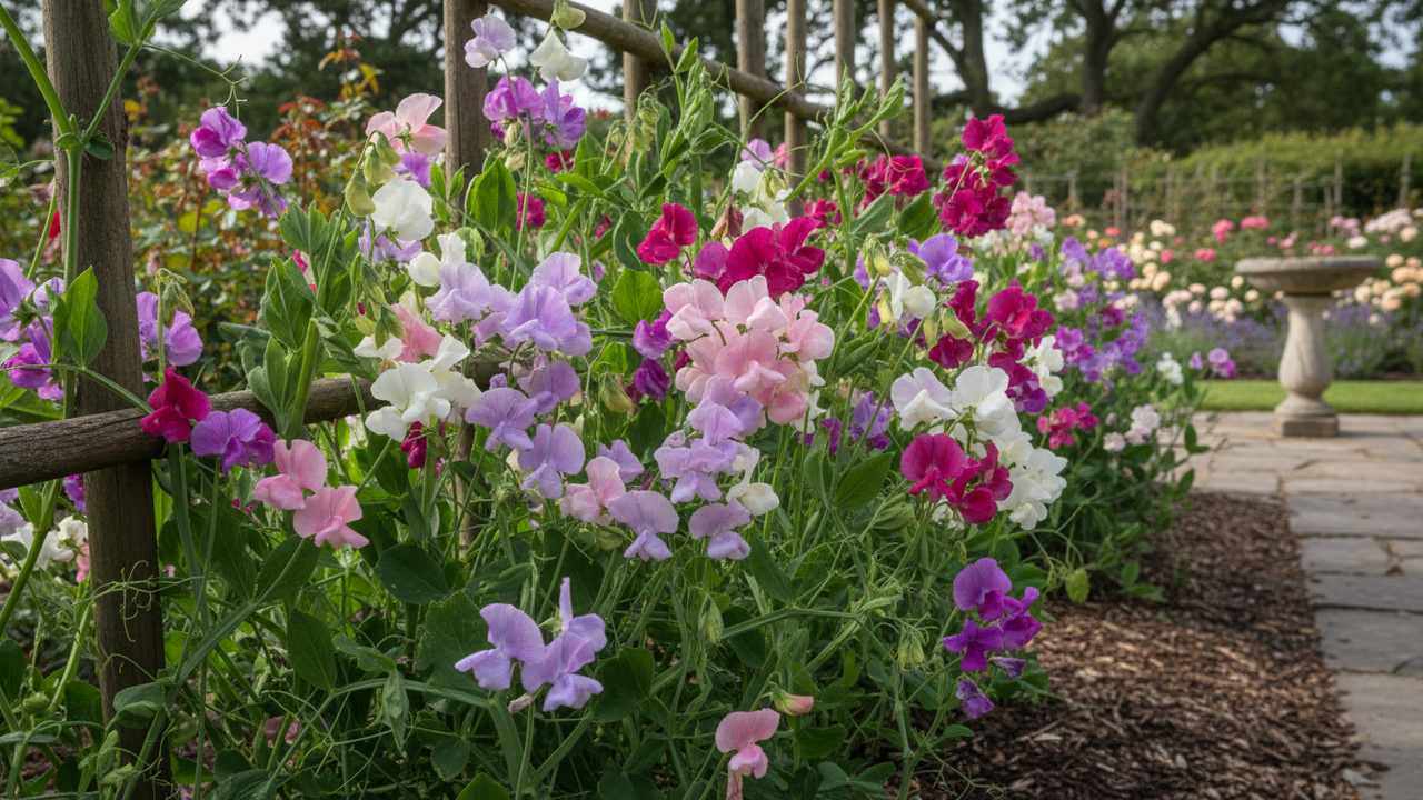 Essa ervilha-de-cheiro perfuma o jardim quando recebe o cuidado certo