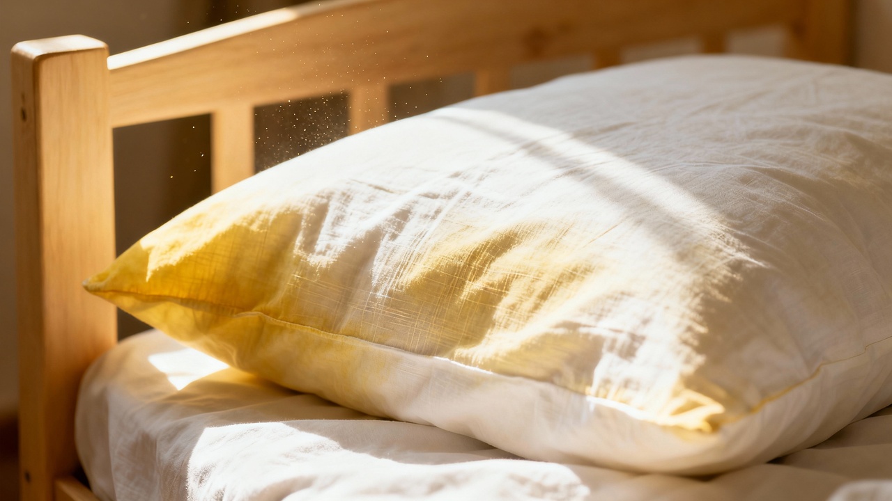 O que significa quando o travesseiro fica amarelado mesmo com fronha limpa