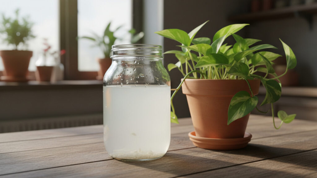 Água de arroz virou o adubo semanal preferido de muitas donas de casa