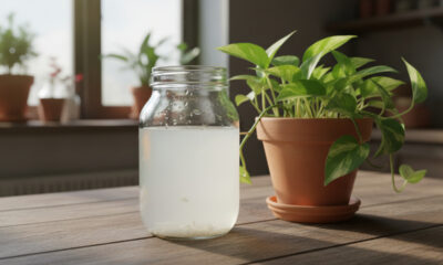 Água de arroz virou o adubo semanal preferido de muitas donas de casa