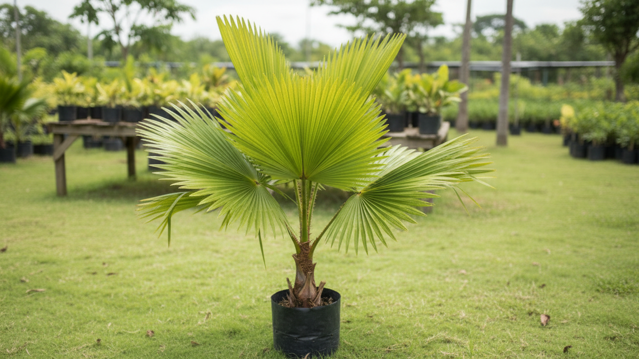 A palmeira-leque é associada à tranquilidade e ao bem-estar no lar