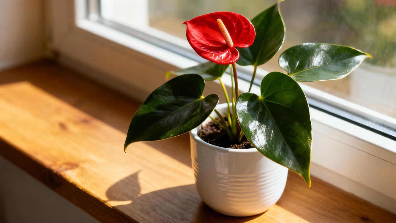 Esse anturium-mini virou gesto delicado para ambientes pequenos