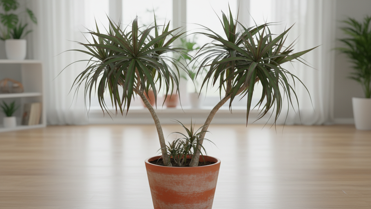 A dracena-marginata é uma planta que lembra crescimento pessoal no tempo certo