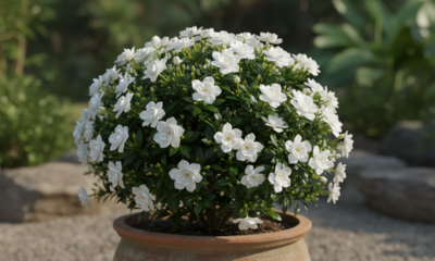 A gardênia-anã que simboliza pureza de sentimentos e encanta pelo perfume delicado