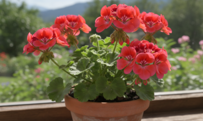 Esse gerânio aromático ajuda a espantar mosquitos e ainda enfeita janelas