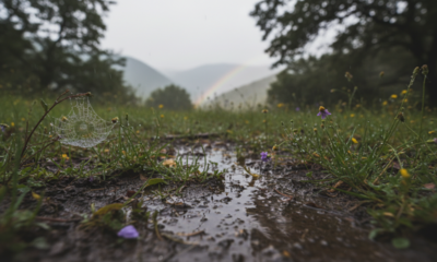 A terra parece “respirar” logo depois da chuva