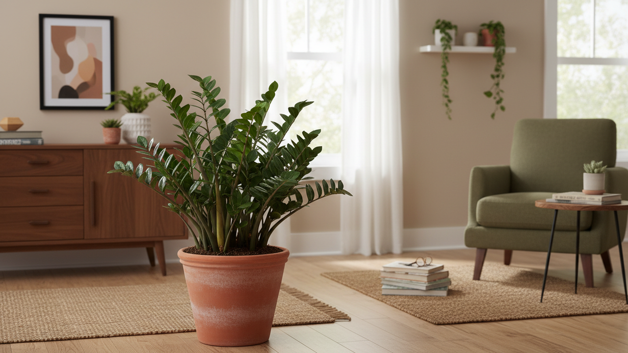 Minha zamioculca cresceu quando eu parei de interferir tanto