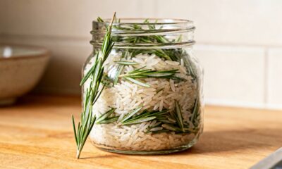 Para que serve colocar arroz com alecrim num frasco dentro de casa e por que isso virou tendência