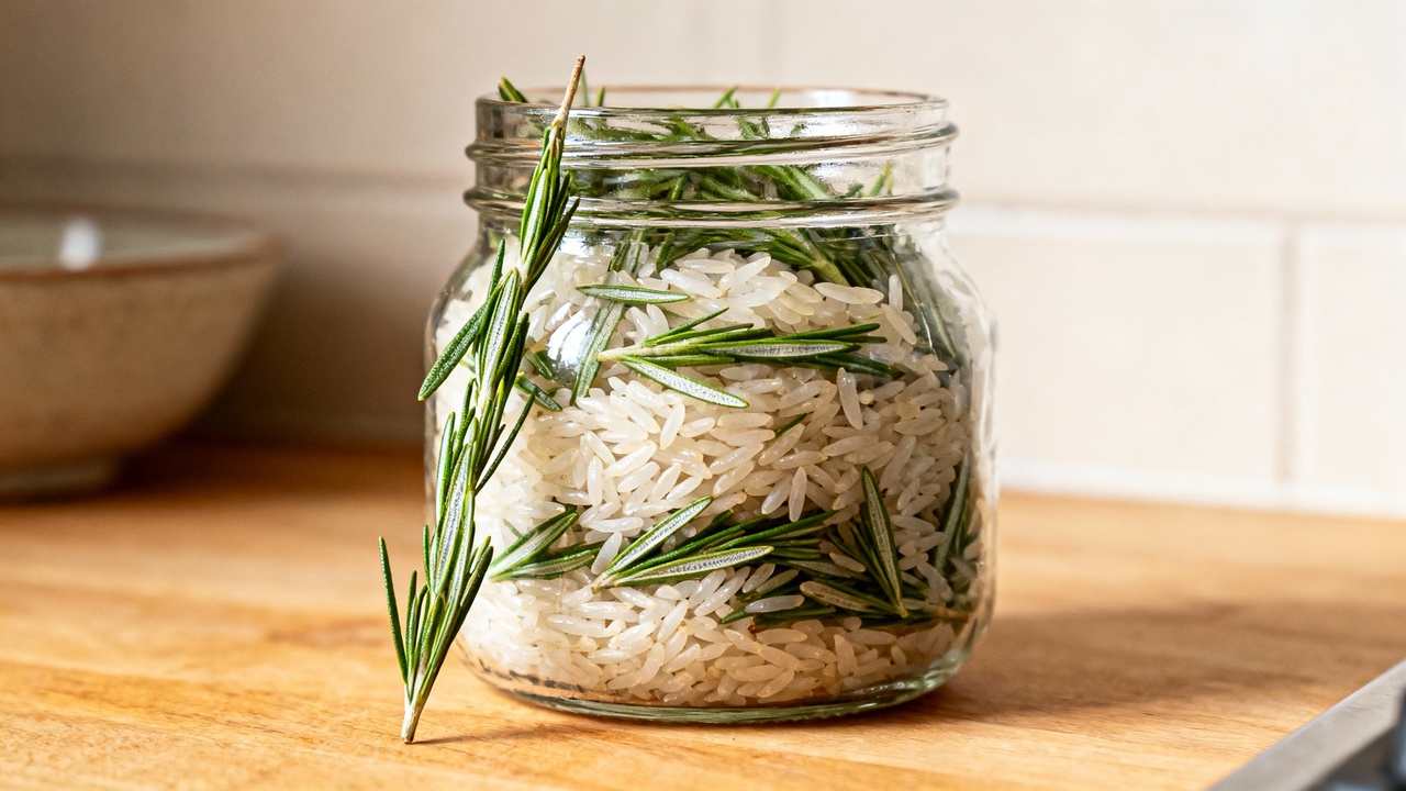 Para que serve colocar arroz com alecrim num frasco dentro de casa e por que isso virou tendência