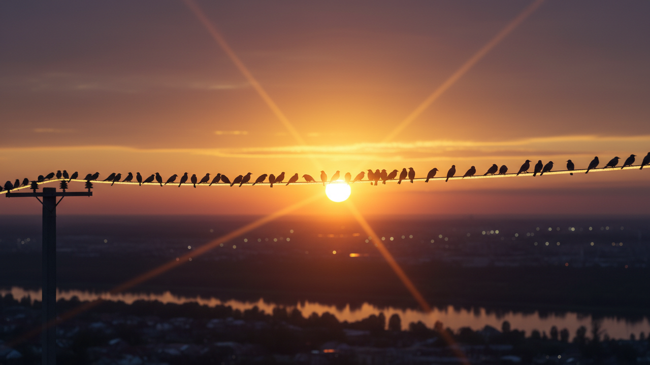 Tem ave que prefere fio elétrico em vez de árvore, e isso chama atenção