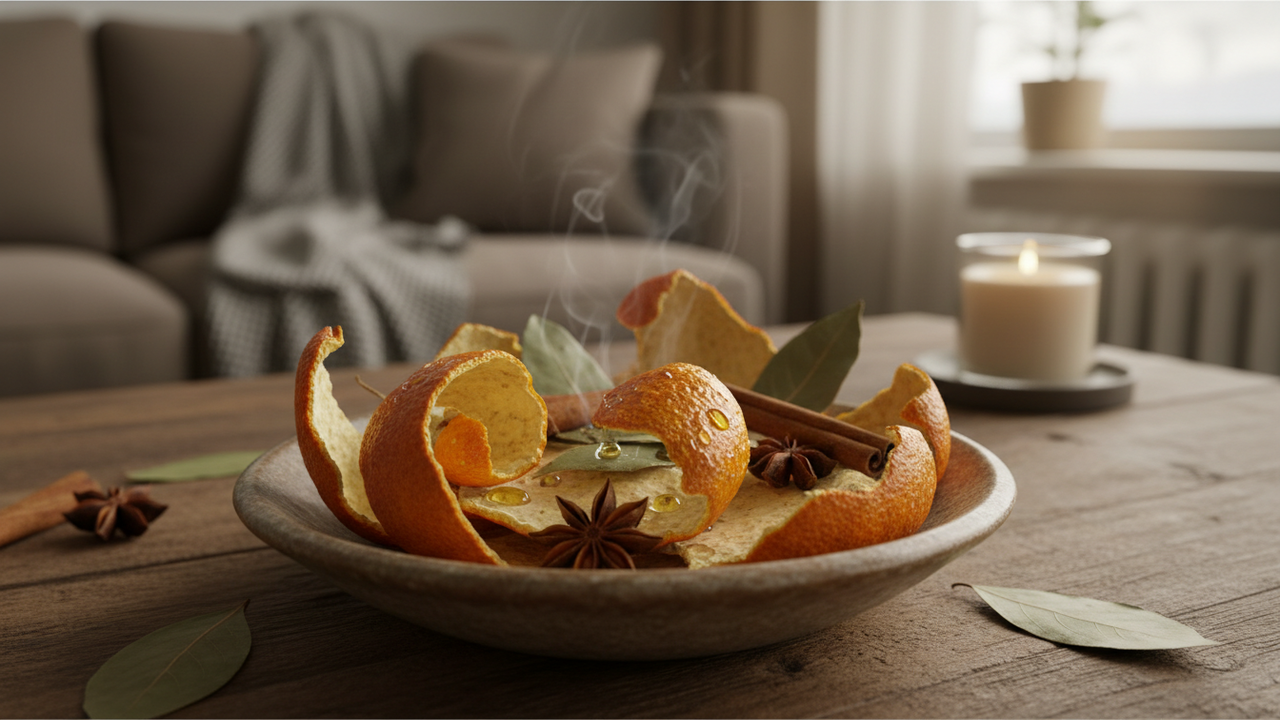 O truque para perfumar qualquer ambiente em casa apenas com cascas de laranja
