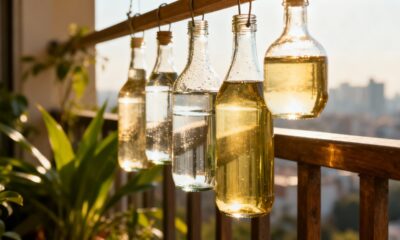 Por que pendurar garrafas com água e vinagre na varanda é tão recomendado hoje