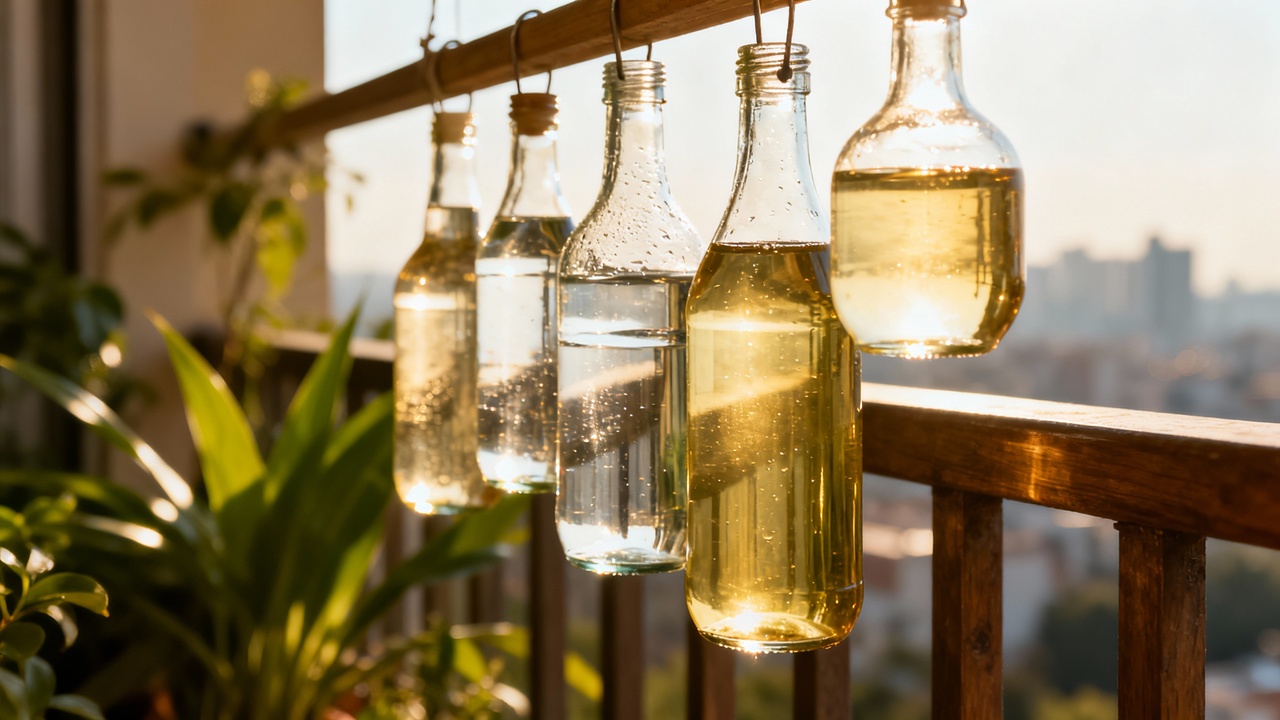Por que pendurar garrafas com água e vinagre na varanda é tão recomendado hoje