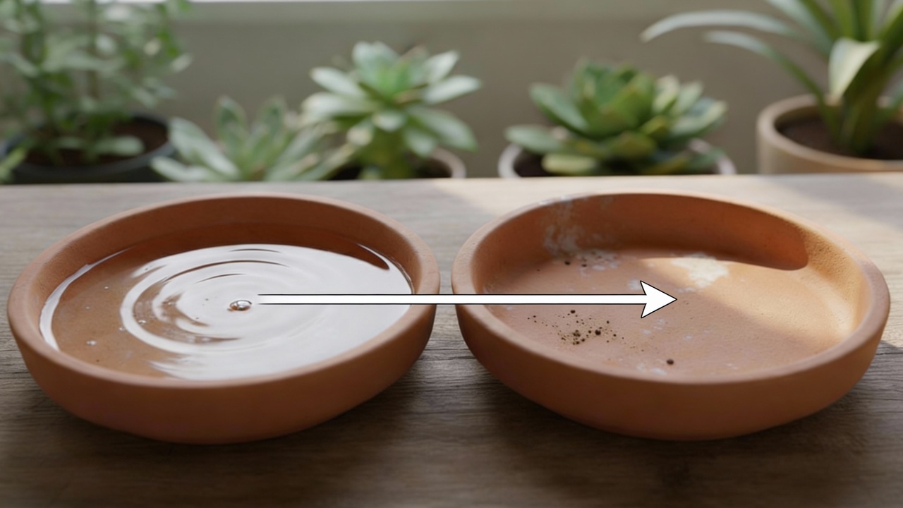 Mesmo parada, essa água vai sumindo aos poucos