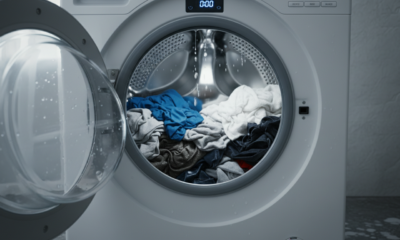 Isso é o que você deve fazer ao esquecer roupa molhada na máquina de lavar