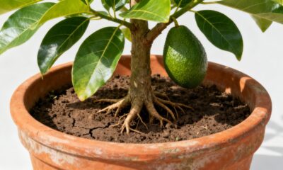 Esse cuidado ajuda o abacateiro em vaso a brotar com mais força