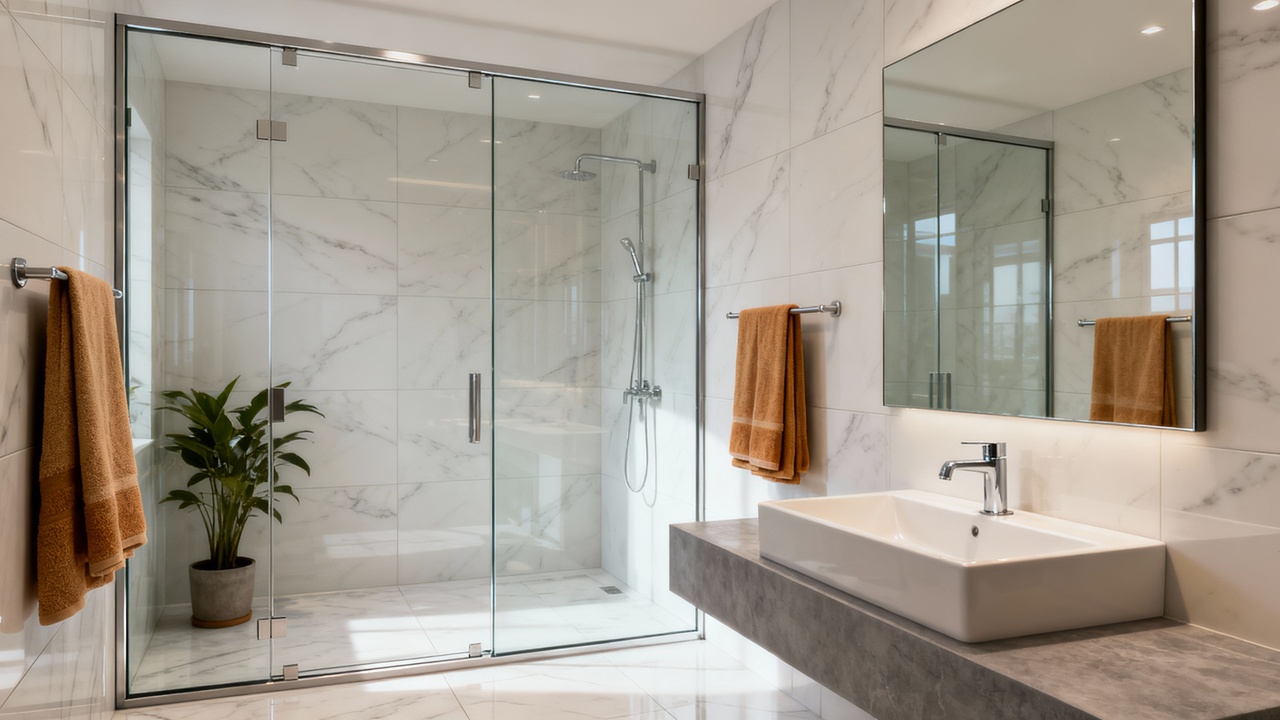 Esqueça as cortinas pois o box de vidro para banheiro é a tendência absoluta de 2026
