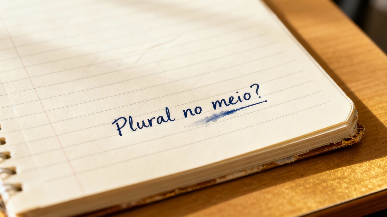 Essa palavra possui plural no meio, e não no final