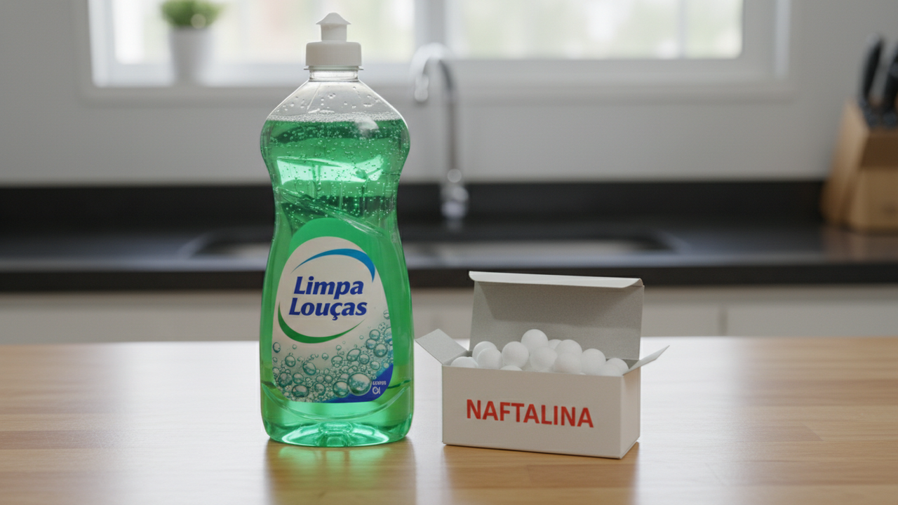 Mistura poderosa de detergente com naftalina promete acabar com as formigas