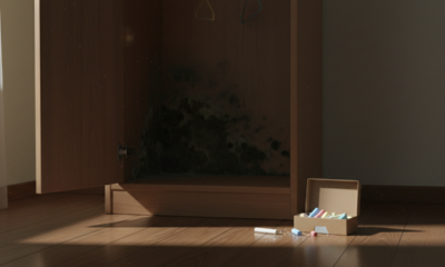 Como acabar com a umidade e mofo dentro do guarda-roupa usando giz escolar e saquinhos de organza