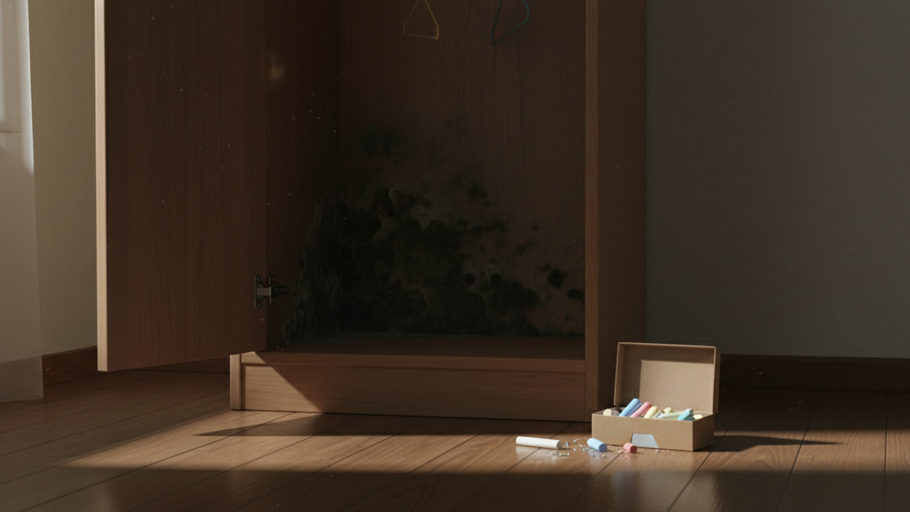 Como acabar com a umidade e mofo dentro do guarda-roupa usando giz escolar e saquinhos de organza