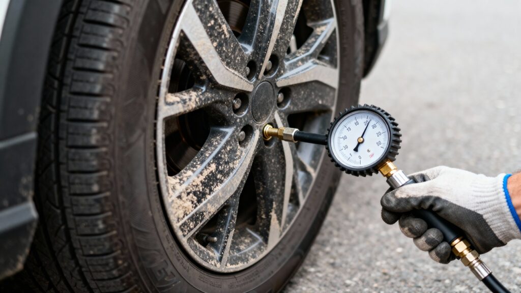 Ajustar corretamente a pressão dos pneus ajuda a evitar desgaste e consumo elevados