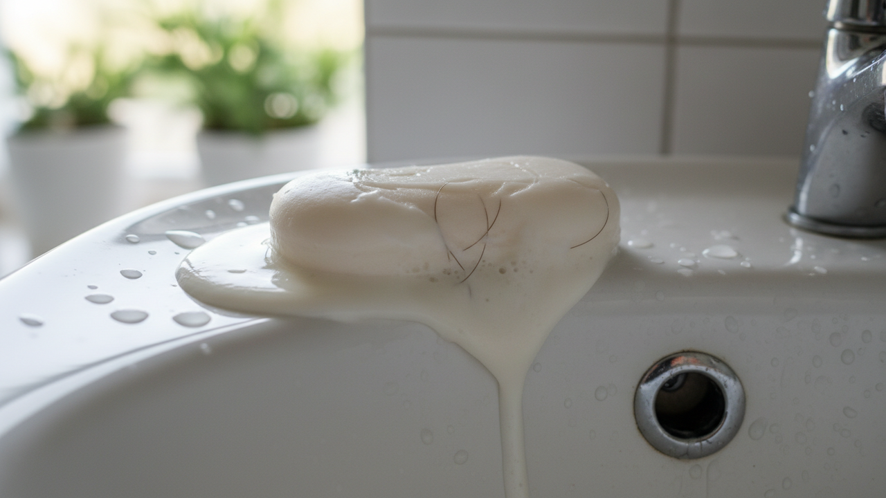 O que significa quando o sabonete derrete rápido no banheiro