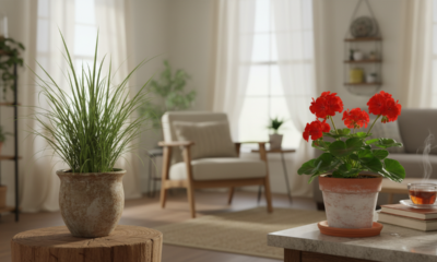 Gerânio e capim-limão viraram aliados contra pernilongos em áreas internas