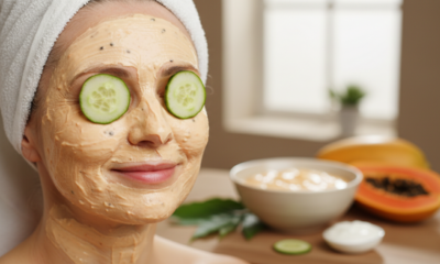 Máscara de 5 minutos com iogurte e mamão para renovar a pele madura