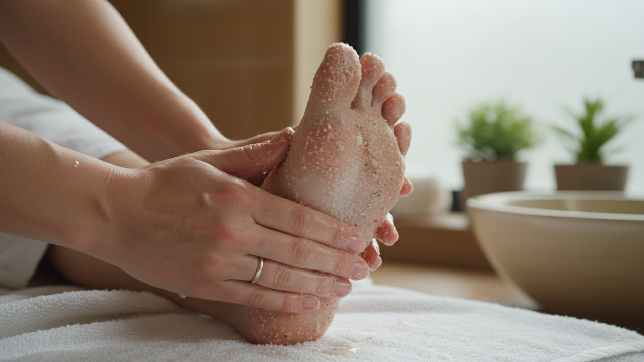 Diga adeus aos pés rachados usando este esfoliante caseiro para os pés natural