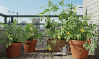 Quem planta mini-melancia em casa se surpreende com o resultado